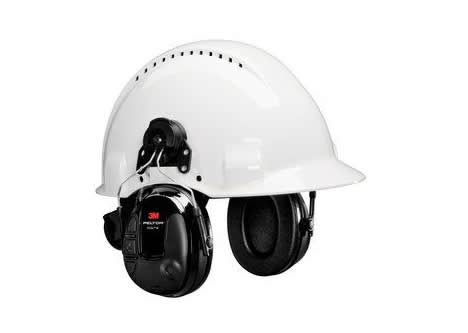 <b>3M™ PELTOR™ ProTac™ III环境声音耳罩, 黑色, 挂安全帽式</b>