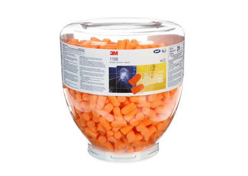 <b>3M™ One Touch™ 1100 高降噪子弹型耳塞 (配合耳塞分配器使用), 500 副/箱</b>