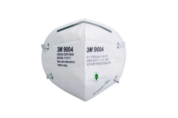 <b>3M™ 颗粒物防护口罩 9004, 2个/包, 25包/盒, 10盒/箱</b>